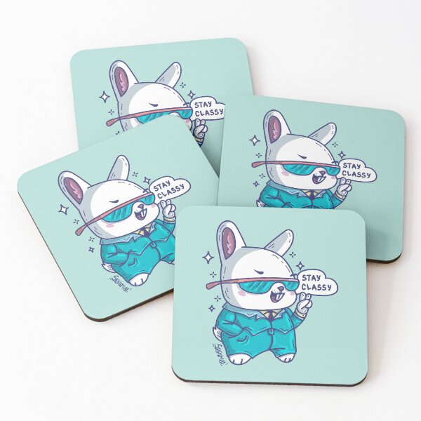 Item preview, Kawaii Cute Rabbit in a suit saying "Stay Classy" designed and sold by SPIRIMAL.