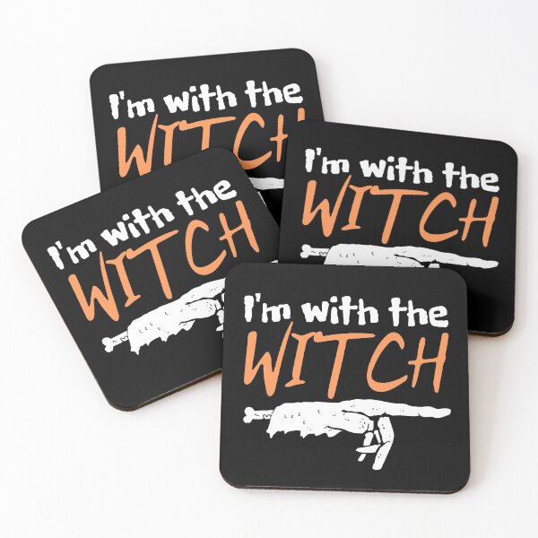 Item preview, I'm with the witch - She's my girlfriend - Halloween romance designed and sold by For the love of Pixels.