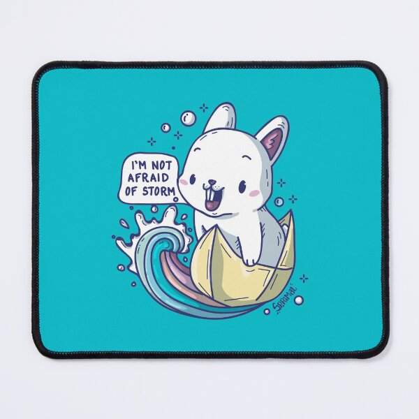 Item preview, Kawaii Cute bunny with Vessel saying "I'm not afraid of Storm" designed and sold by SPIRIMAL.