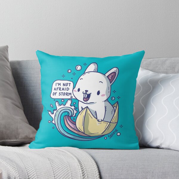 Item preview, Kawaii Cute bunny with Vessel saying "I'm not afraid of Storm" designed and sold by SPIRIMAL.