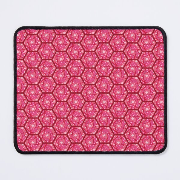 Aperçu de l'œuvre Motif géométrique abstrait hexagonal - Chaos Red créée et vendue par Daniel Bevis Design.