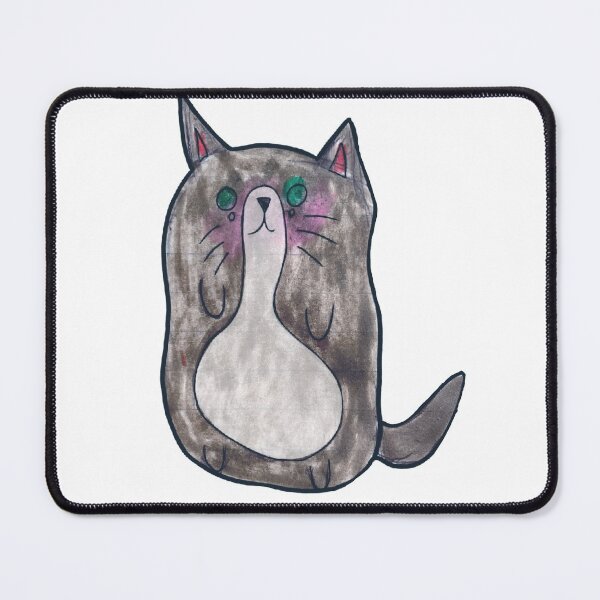 Item preview, Kid hand drawn grey cat designed and sold by Colonels Basement.