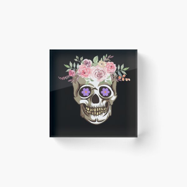 Item preview, Sugar Skull Day Of The Dead Dia de Los Muertos Flowers designed and sold by Elkaissi3.