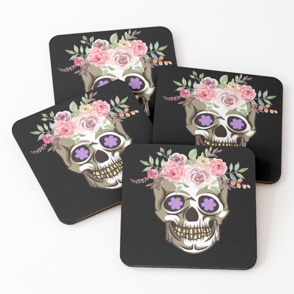 Item preview, Sugar Skull Day Of The Dead Dia de Los Muertos Flowers designed and sold by Elkaissi3.