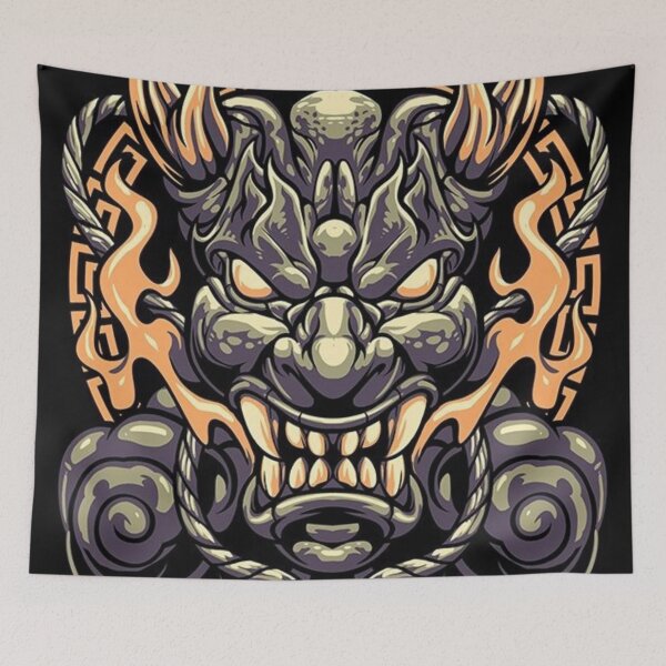 Item preview, Oni Mask Japanese Culture Art M ByTe designed and sold by Bubu World.