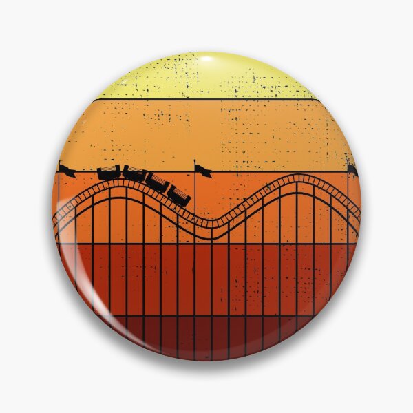 Item preview, Roller Coaster Amusement Park Vintage Retro Sunset designed and sold by CuteDesigns1.
