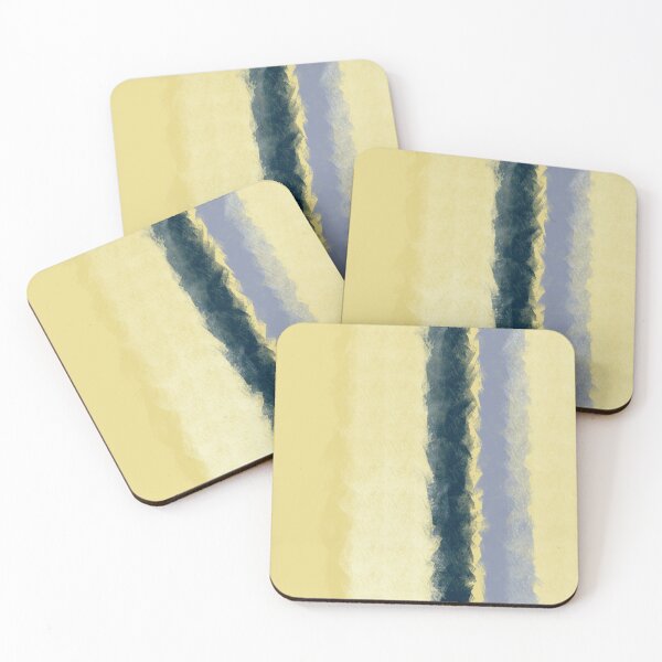 Item preview, Yellow, Navy Blue, Sky Blue Brush Stroke Stripes Design designed and sold by TomSaturnV.