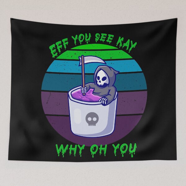 Item preview,  FUNNY Eff you see Kay why oh you grim reaper vintage- men’s and women’s  Halloween  designed and sold by Designs Of all kinds.