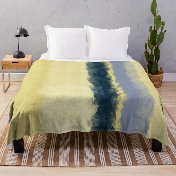 Item preview, Yellow, Navy Blue, Sky Blue Brush Stroke Stripes Design designed and sold by TomSaturnV.