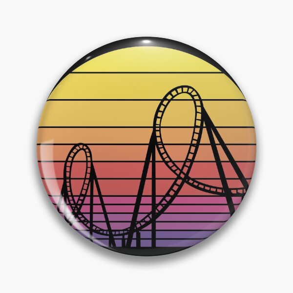 Item preview, Roller Coaster Amusement Park Vintage Retro Sunset designed and sold by CuteDesigns1.