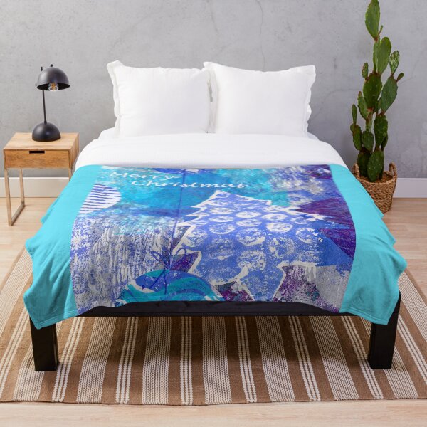 Artikelvorschau, Weihnachtskarten Design 105 in Blau entworfen und verkauft von Heatherian.