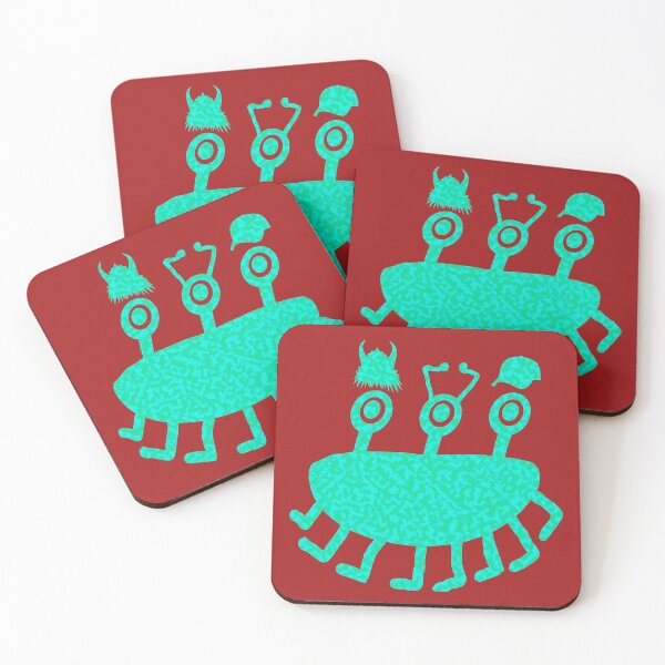 Item preview, Abstract Pattern Creature Aqua Green Walking Shopping Calls designed and sold by AraljanFusion.