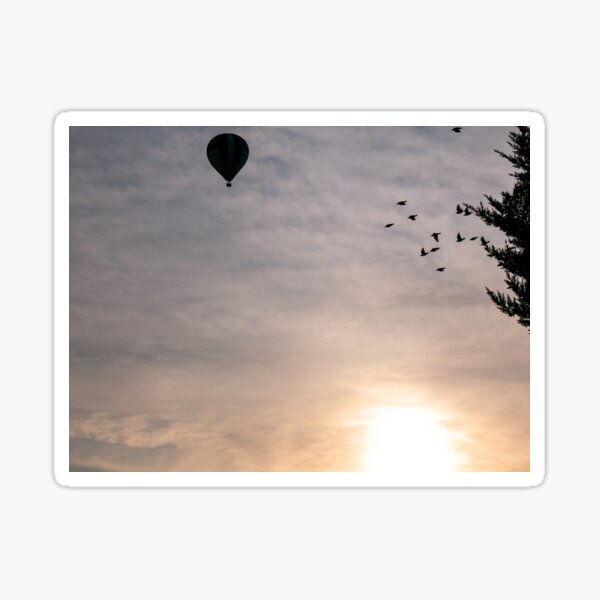 Hot-airballoon at sunset Sticker