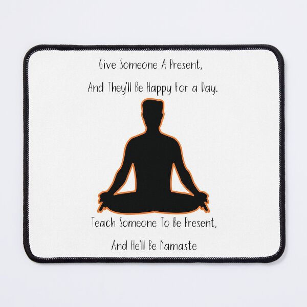 Item preview, Funny Namaste Quote Yoga Silhouette Mindfulness Gift product designed and sold by jakehughes2015.