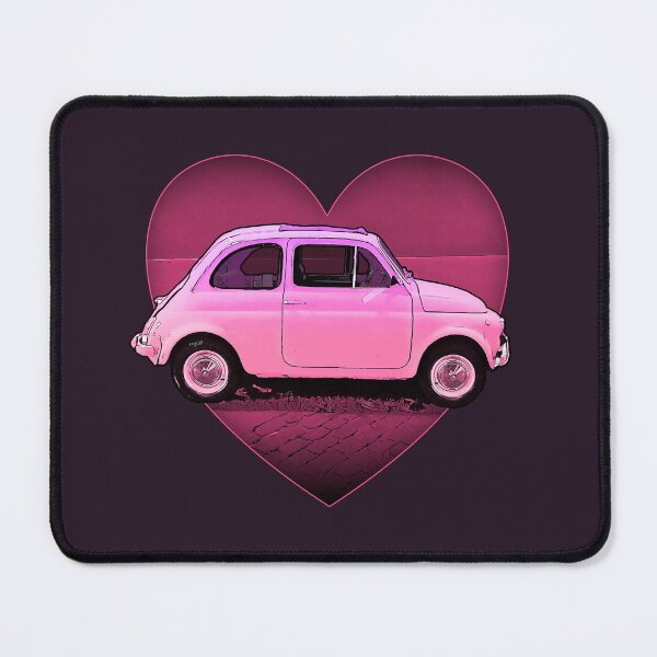 Item preview, The Neon Pink Fiat 500 Lover designed and sold by Retro Futurist.