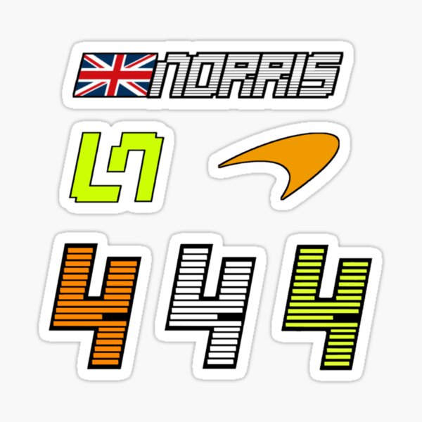 Lando Norris 4 - 2021 Personnalisé ORANGE Sticker