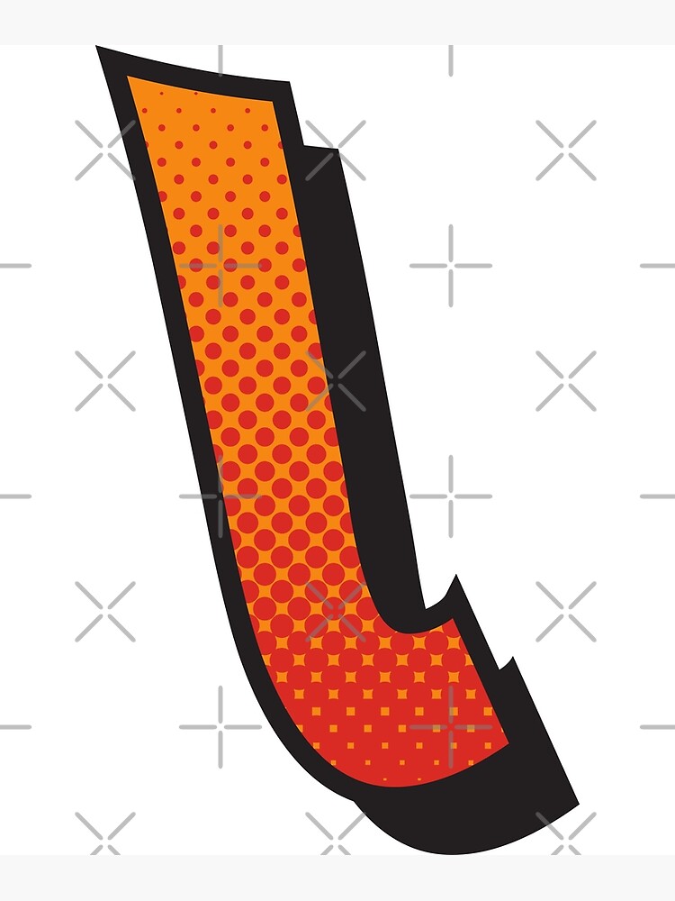 "Backwards letter letter J illustration colorful design" Poster for