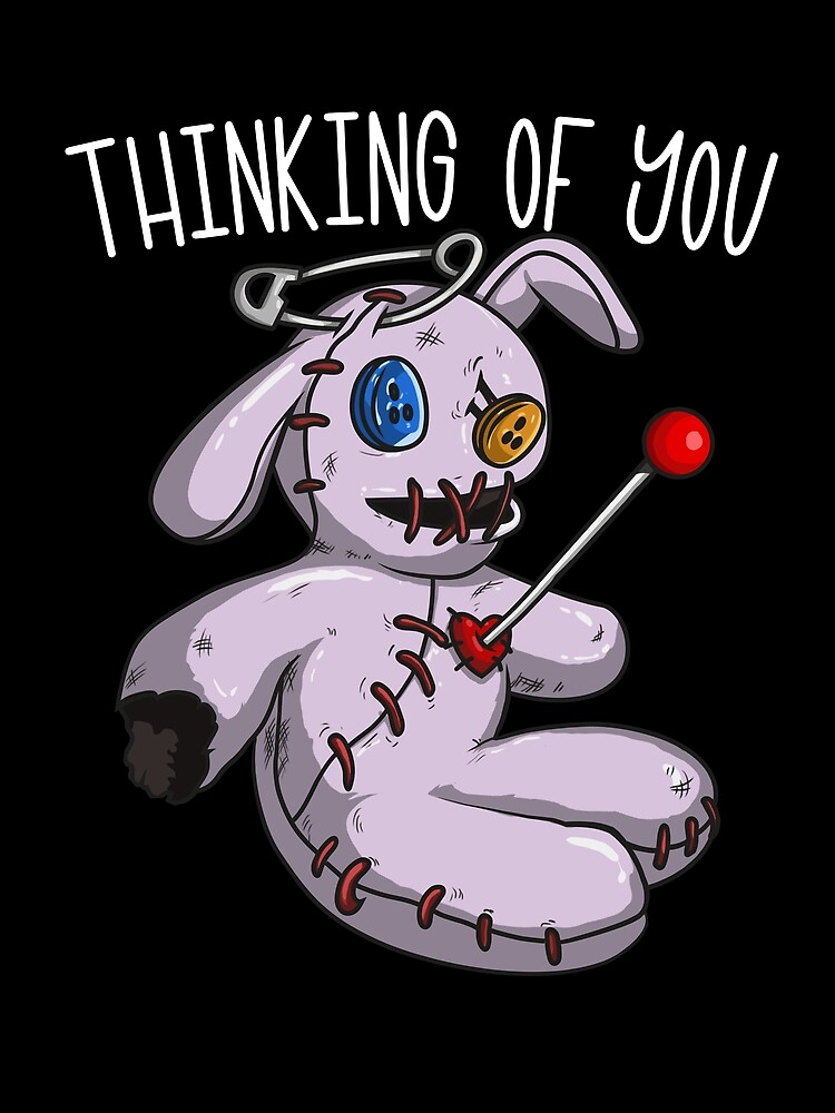 Thumbnail 3 von 3, Tuch, Thinking Of You Pastel Goth Voodoo Doll Horror Voodoo Doll Gear designt und verkauft von DynamicDesign.