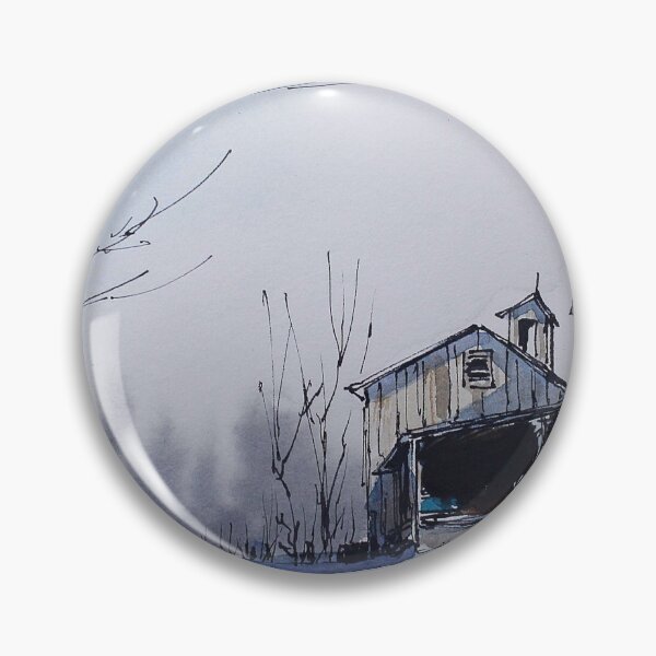 Item preview, Winter scene barn Line and Wash By Nil Rocha art designed and sold by NilRochaArt.