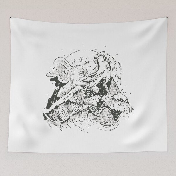 Item preview, Gigantic elephant ocean wave designed and sold by DerSenat.