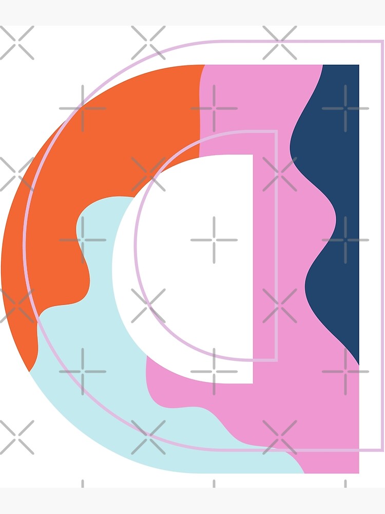 "Backwards letter letter D illustration edition 2 colorful design