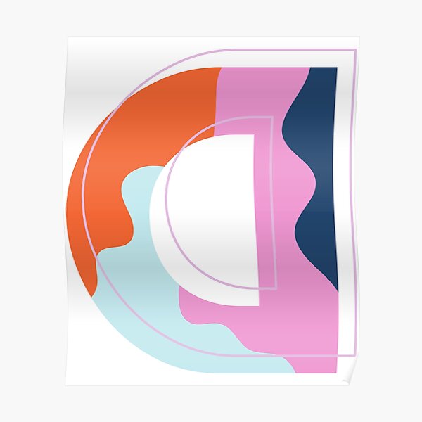 "Backwards letter letter D illustration edition 2 colorful design