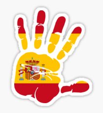 Spain flag in handprint Sticker