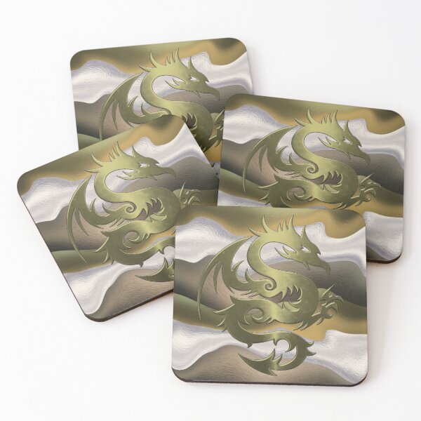 Item preview, Liquid Metallic Golden Dragon Pattern designed and sold by LRGraphics.