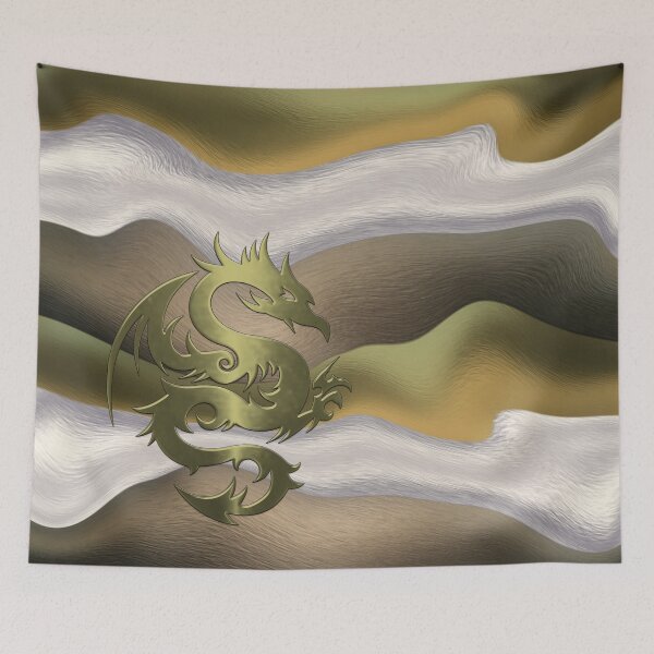 Item preview, Liquid Metallic Golden Dragon Pattern designed and sold by LRGraphics.