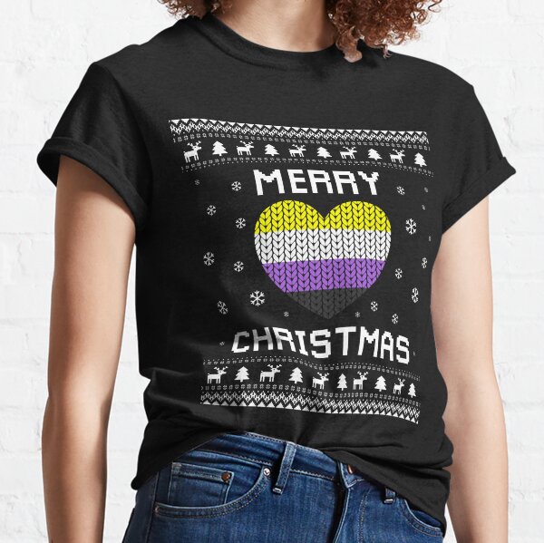 Happy Holigays Christmas Sweatshirt Christmas Sweater Gay Pride Rainbow Xmas 