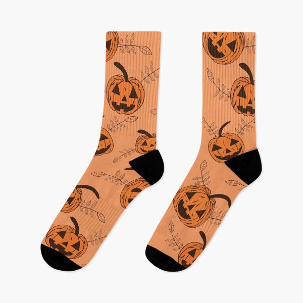 Item preview, Autumn leaves and spooky pumpkins  pattern  designed and sold by Yasminepatterns .