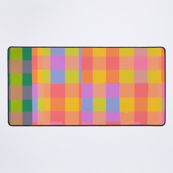 Pink plaid Desk Mat