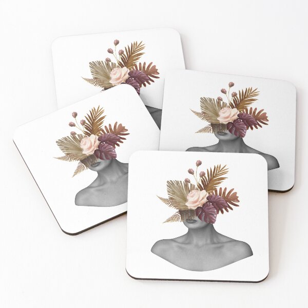 Item preview, Black and White Woman with Colorful Flowers  designed and sold by cerenalkan.
