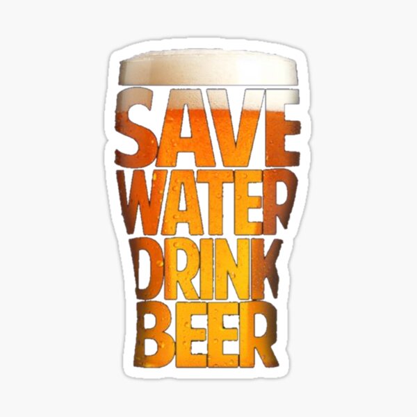 Vista previa del artículo con la obra «Ahorra agua bebe cerveza», diseñado y vendido por Enriquegl.