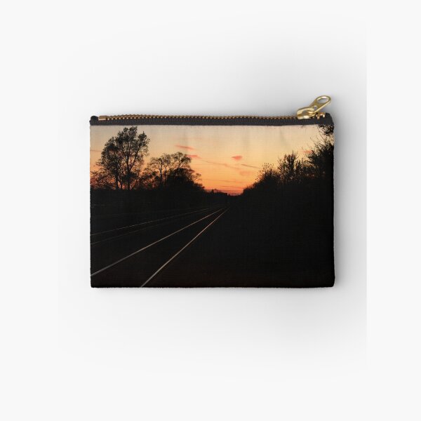 Item preview, Western sky beyond the train tracks leaving Lisle, IL designed and sold by Adam Kuehl.