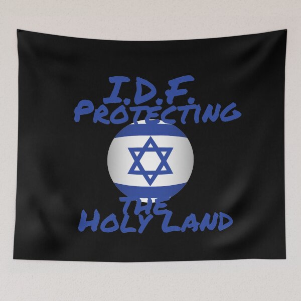 Item preview, IDF Protecting the Holy Land with Israel Flag Christian gift design designed and sold by Sheepherder120.