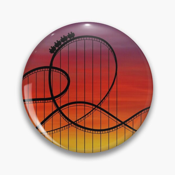 Item preview, Roller Coaster Amusement Park Vintage Retro Sunset designed and sold by CuteDesigns1.