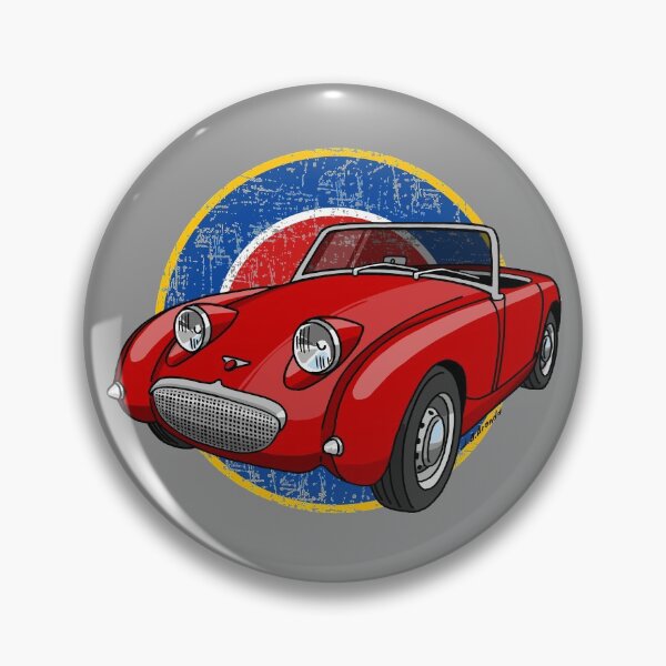 Item preview, My drawing of the red Frogeye Sprite with aviation flag background designed and sold by designjaag.