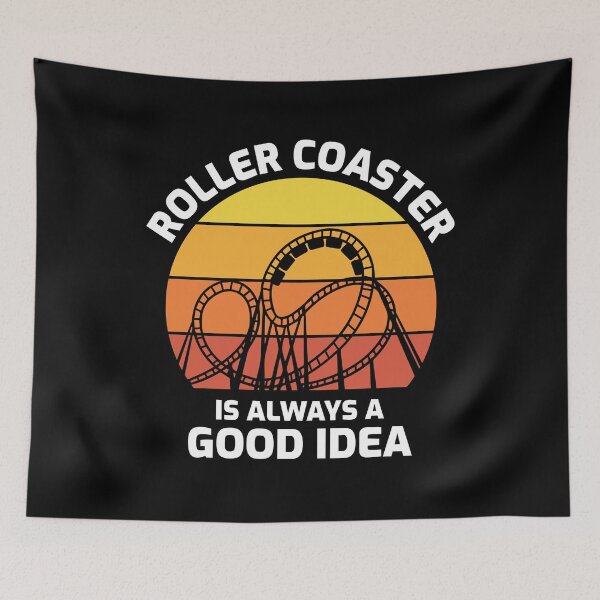 Item preview, Roller Coaster Amusement Park Vintage Retro Sunset designed and sold by CuteDesigns1.