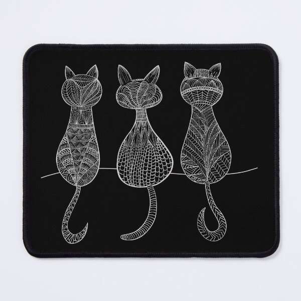 Item preview, Zentangle Cat - black and white kitty designed and sold by CarolFreire.