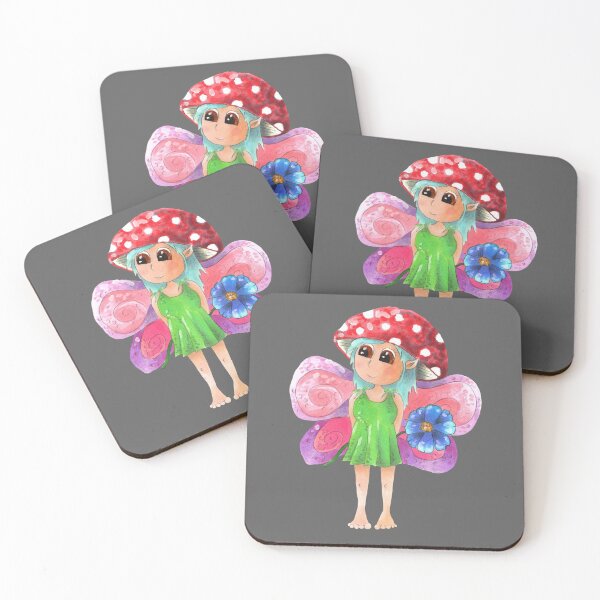 Item preview, Garden Fairy With Mushroom Hat designed and sold by QuirkyMint.
