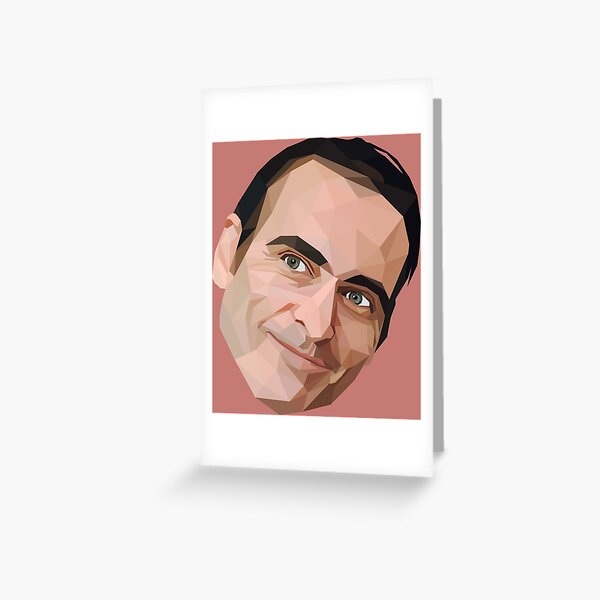 Joaquin Phoenix low poly 2d art Greeting Card