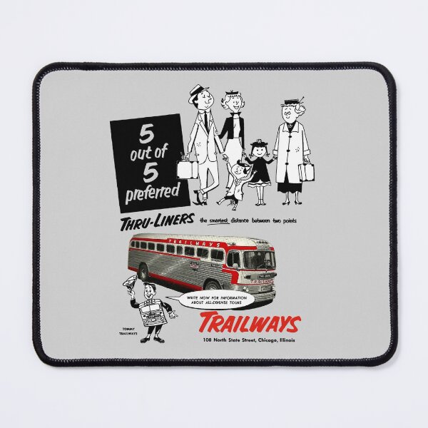 Item preview, TRAILWAYS BUS LINE - ADVERT designed and sold by ThrowbackAds.