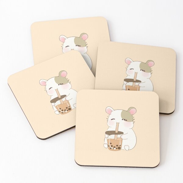 Item preview, Cute little hamster drinking boba tea designed and sold by Shalu  Elysian.