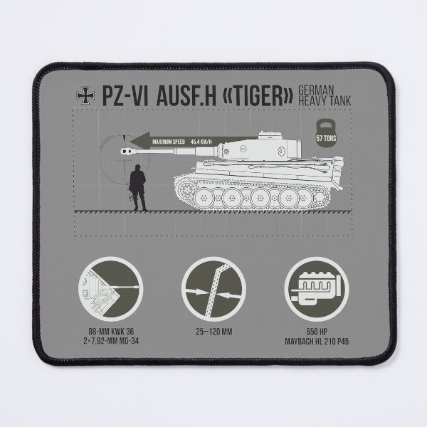 Item preview, Infographics of Pz-VI Ausf. H Tiger on light designed and sold by FAawRay.