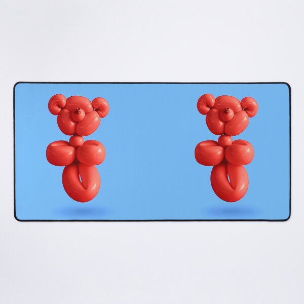 Item preview, Red teddy bear party balloon on blue designed and sold by Retro Futurist.