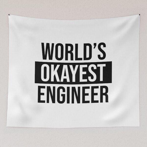 Item preview, World's Okayest Engineer designed and sold by Adel Qasem.