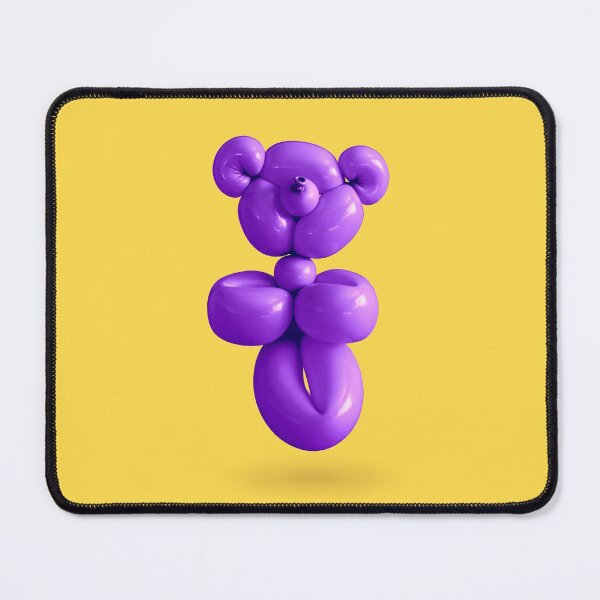 Item preview, Purple teddy bear party balloon on yellow designed and sold by Retro Futurist.