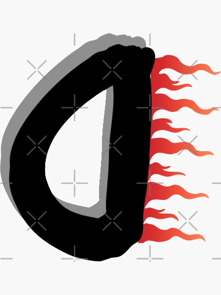 "Backwards letter letter d " Sticker by RisingSunStore Redbubble