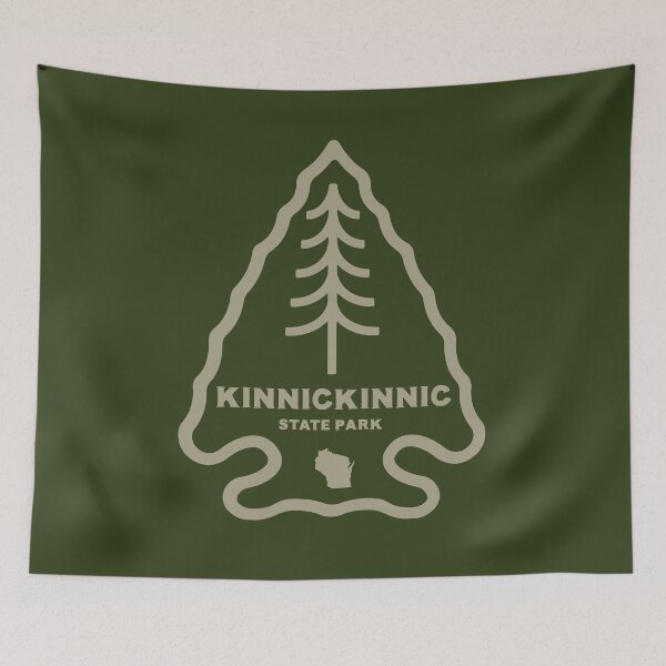 Item preview, Kinnickinnic State Park Wisconsin WI Rustic Arrowhead with a Tree designed and sold by palmettodigital.